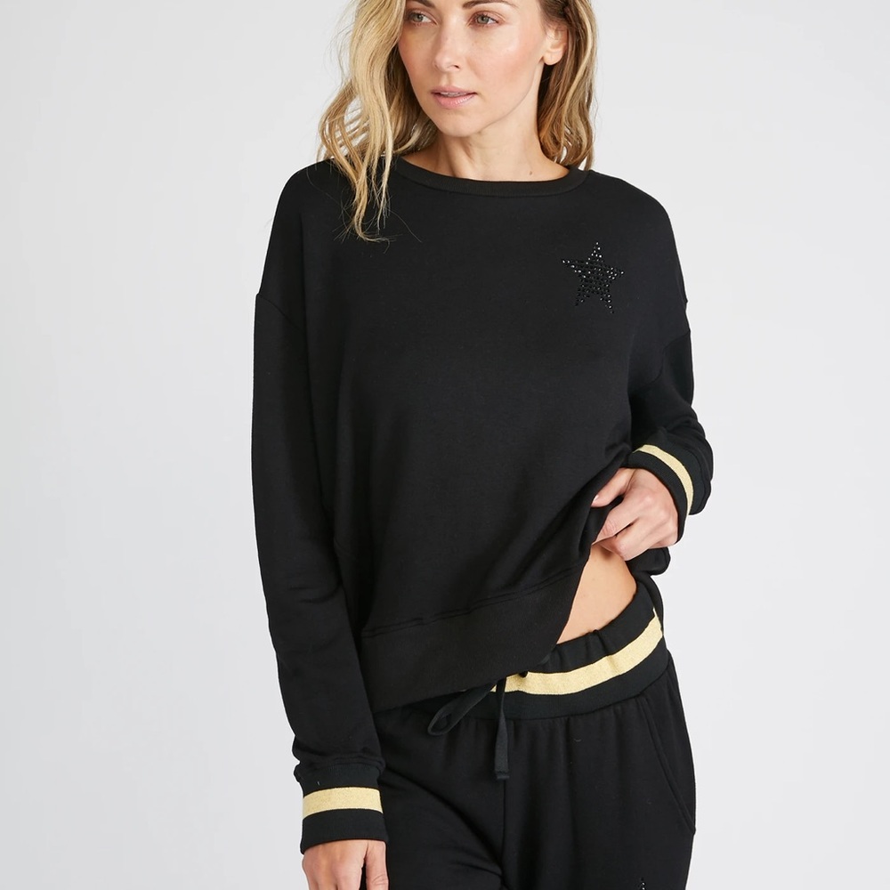 NWOT CHRLDR Swarovski Star Oversized Sweatshirt